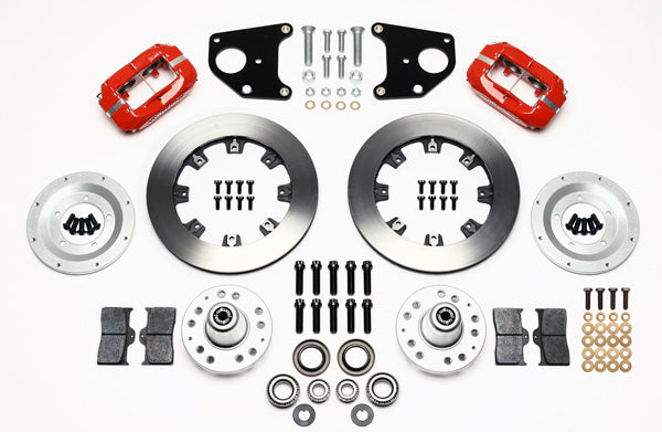 62-72 CDP B&E BODY W/DRUMS FULL DISC BRAKE KIT,12" ROTORS,RED CALIPERS