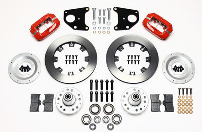 62-72 CDP B&E BODY W/DRUMS FULL DISC BRAKE KIT,12" ROTORS,RED CALIPERS