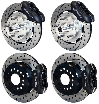 62-72 CDP B&E BODY W/DRUMS FULL DISC BRAKE KIT,12" DRILLED ROTORS,BLACK