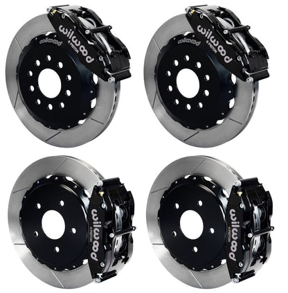 98-02 CAMARO FULL DISC BRAKE KIT,14/13" ROTORS,BLACK CALIPERS