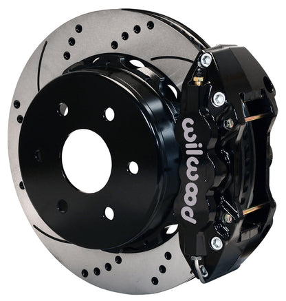 99-18 GM 1500 TRUCK/SUV W/2 PISTON OE,REAR,AERO4 BLACK CALIPERS,14.25" DRILLED