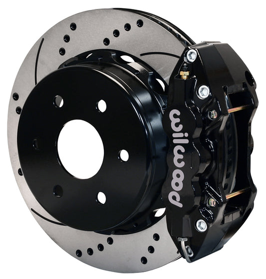 99-18 GM 1500 TRUCK/SUV W/2 PISTON OE,REAR,AERO4 BLACK CALIPERS,14.25" DRILLED