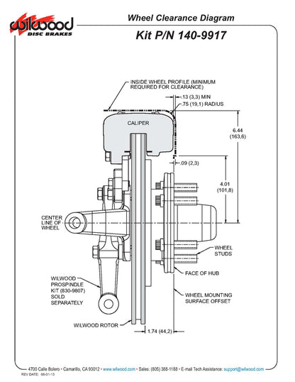 WWE PRO SPINDLE KIT,FRONT,FDL,11",DRILLED