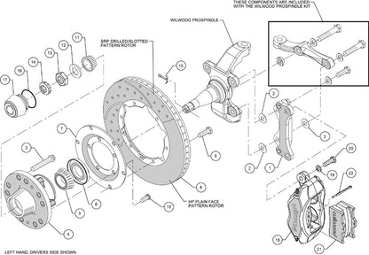 WWE PRO SPINDLE KIT,FRONT,FDL,12",POLISH