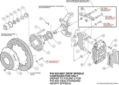 WWE PRO SPINDLE KIT,FRONT,SL6,13",BLACK