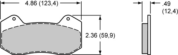 BRAKE PADS,6712 BP-20,DYNAPRO 6,DP6,(4)