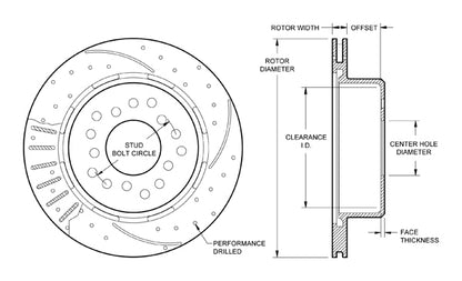 ROTOR/HAT,5 LUG,1.91,11"x.810",DRILLED,LEFT