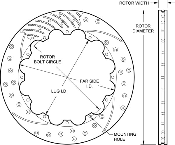 ROTOR,14 X 1.25 X 12PL X 8.75,SRP72,DRILLED,R