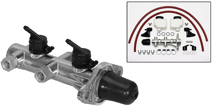 TANDEM MASTER CYLINDER,REMOTE KIT,1 1/8" BORE,POLISHED