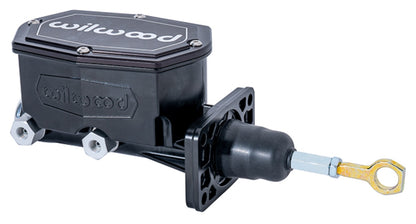 TANDEM COMPACT MASTER CYLINDER,MOPAR 4-BOLT,WITH PUSH ROD,15/16",BLACK