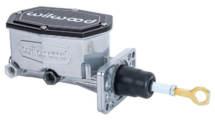 TANDEM COMPACT MASTER CYLINDER,MOPAR 4-BOLT,WITH PUSH ROD,1",CHROME