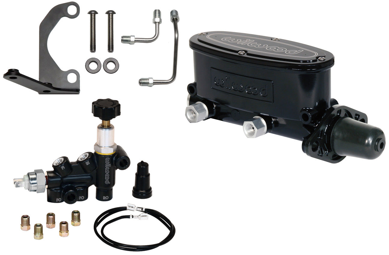 TANDEM MASTER CYLINDER & PROPORTIONING VALVE SET,1",BLACK