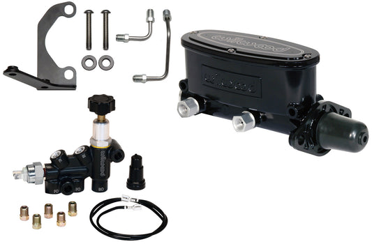 TANDEM MASTER CYLINDER & PROPORTIONING VALVE SET,7/8",BLACK