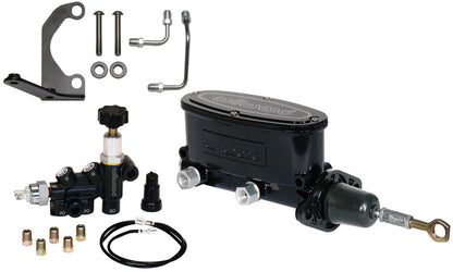 TANDEM MC & PROPORTIONING VALVE SET,64-73 MUSTANG,BLACK