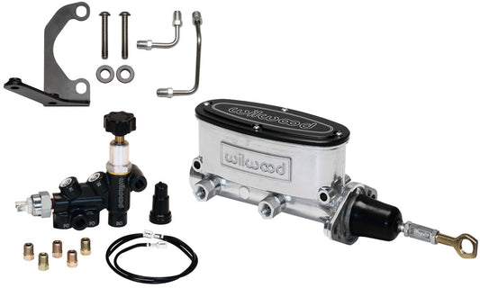 TANDEM MC & PROPORTIONING VALVE SET,64-73 MUSTANG,POLISHED
