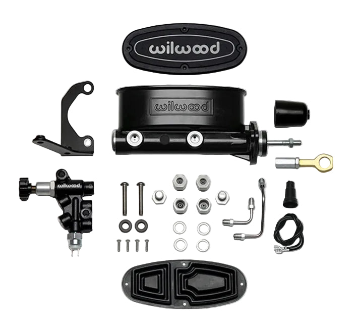TANDEM MC & PROPORTIONING VALVE SET,64-73 MUSTANG,BLACK