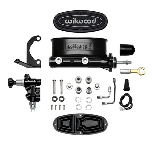 TANDEM MC & PROPORTIONING VALVE SET,64-73 MUSTANG,BLACK