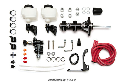 TANDEM REMOTE MASTER CYLINDER & VALVE SET,15/16",BLACK