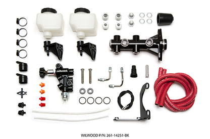 TANDEM REMOTE MASTER CYLINDER & VALVE SET,1",BLACK