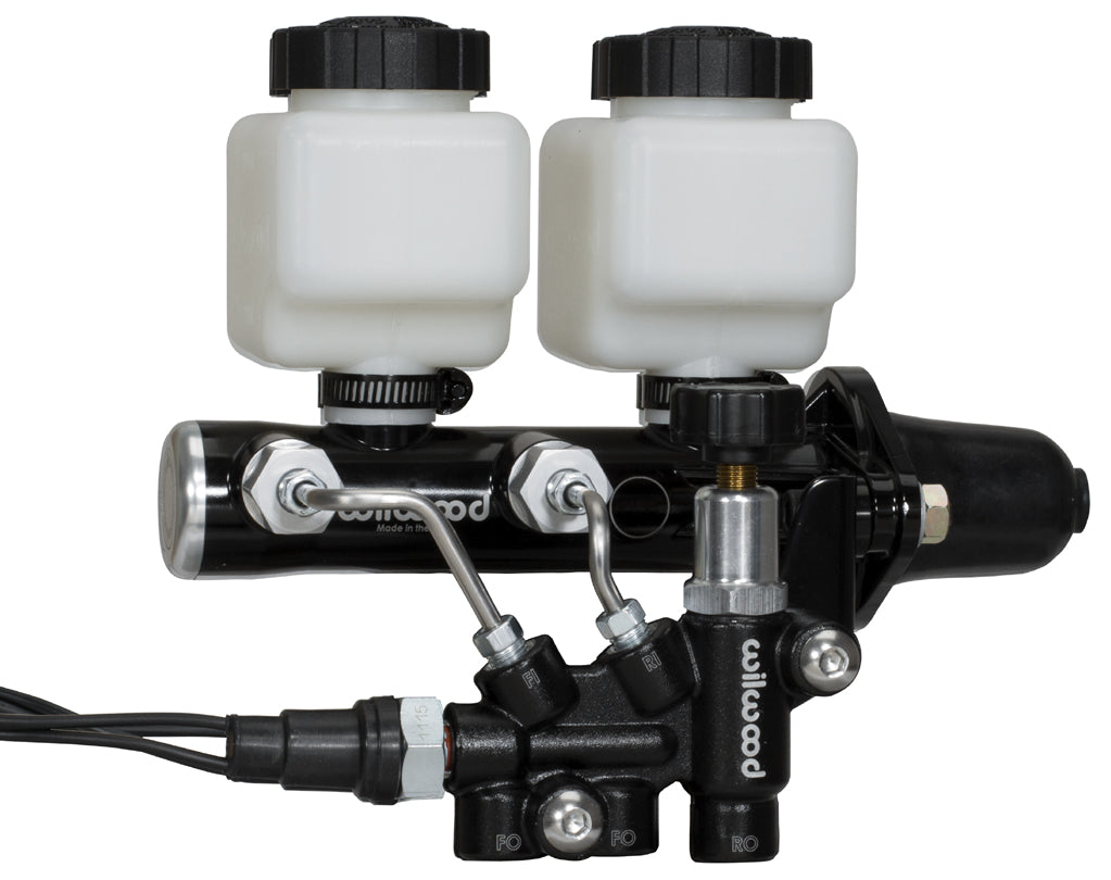 TANDEM REMOTE MASTER CYLINDER & VALVE SET,1 1/8",BLACK