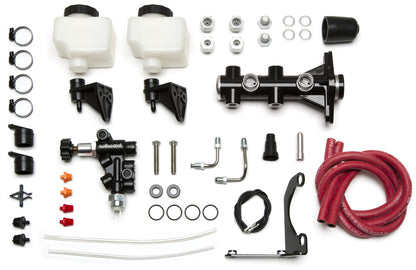 TANDEM REMOTE MASTER CYLINDER & VALVE SET,1 1/8",BLACK