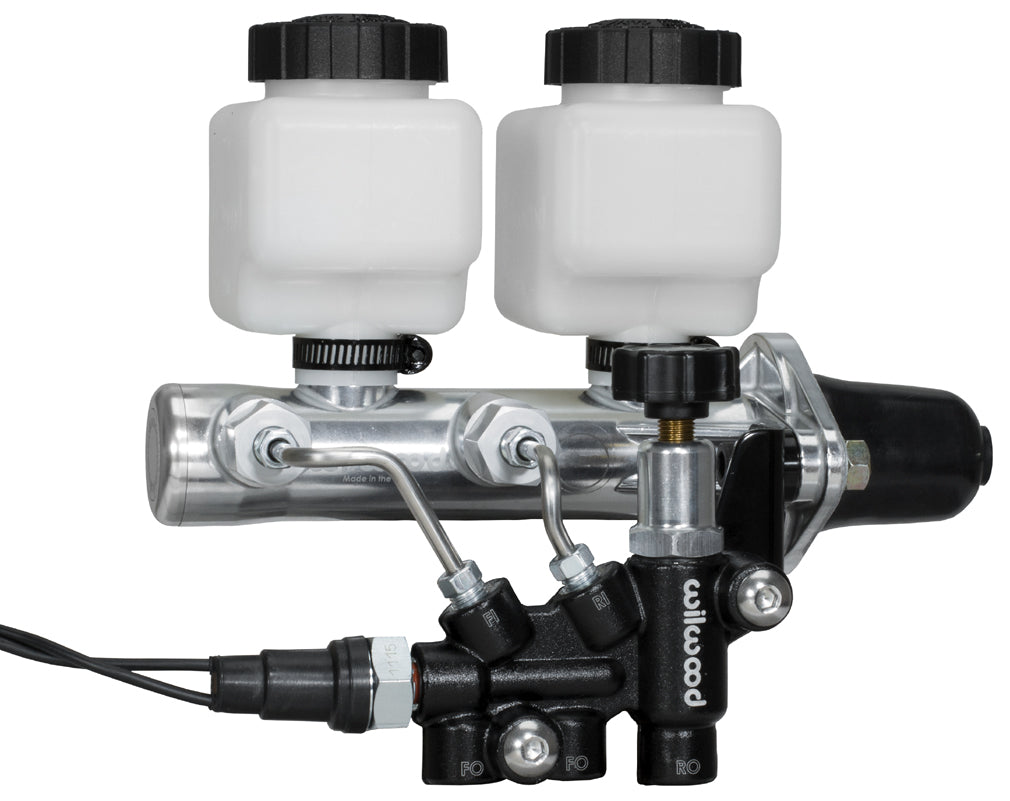 TANDEM REMOTE MASTER CYLINDER & VALVE SET,1 1/8",POLISHED