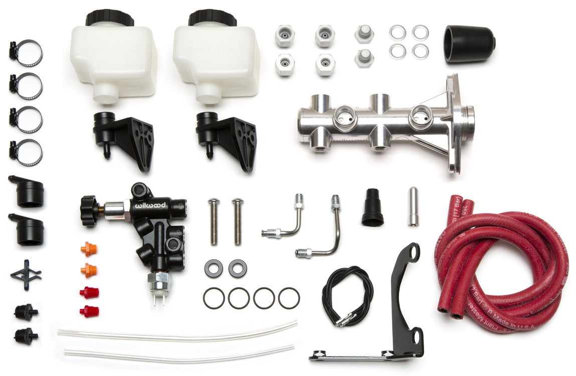 TANDEM REMOTE MASTER CYLINDER & VALVE SET,1 1/8",POLISHED