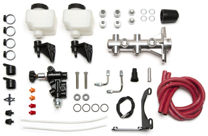 TANDEM REMOTE MASTER CYLINDER & VALVE SET,1 1/8",POLISHED