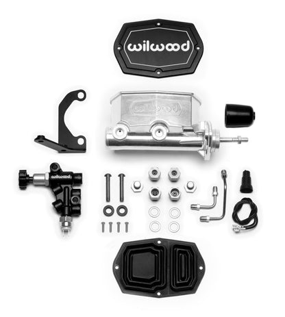 TANDEM COMPACT MASTER CYLINDER & PROPORTIONING VALVE,15/16,CHROME