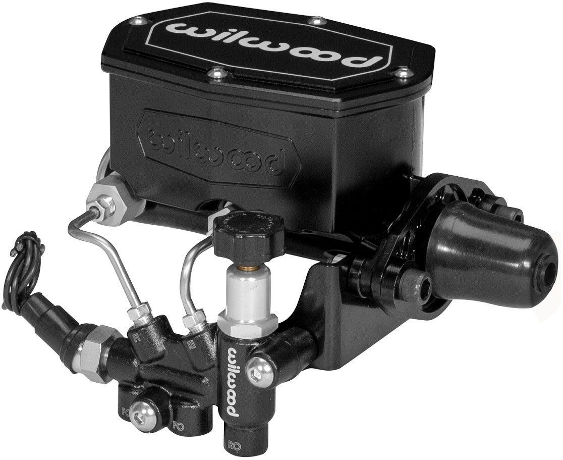 TANDEM COMPACT MASTER CYLINDER & PROPORTIONING VALVE,1",BLACK