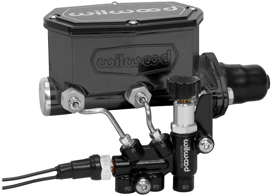 TANDEM COMPACT MASTER CYLINDER & PROPORTIONING VALVE,1",BLACK
