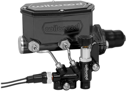 TANDEM COMPACT MASTER CYLINDER & PROPORTIONING VALVE,1",BLACK