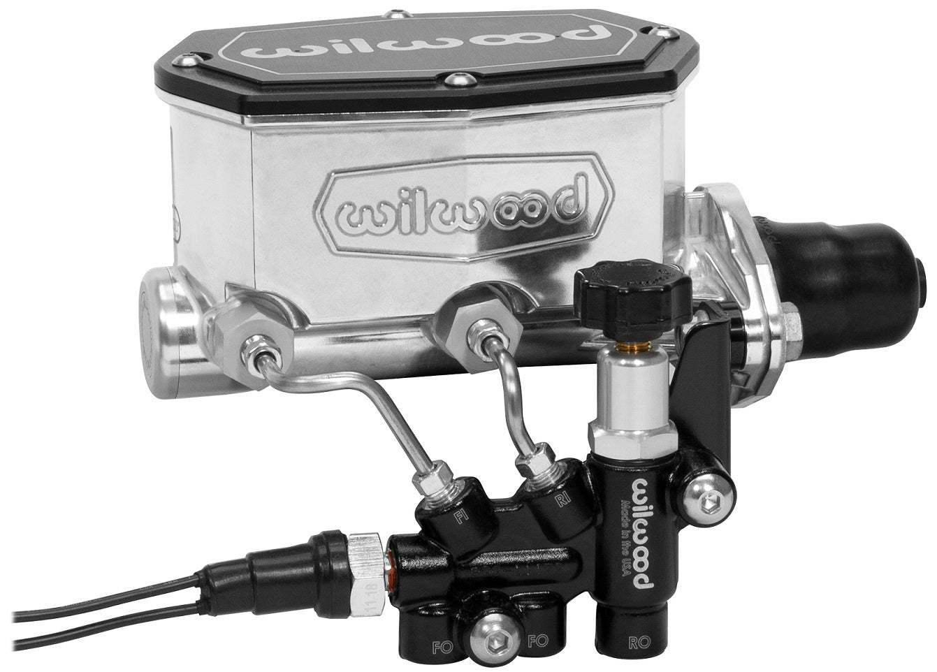 TANDEM COMPACT MASTER CYLINDER & PROPORTIONING VALVE,1",POLISHED
