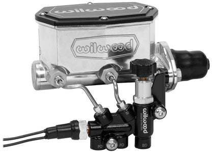 TANDEM COMPACT MASTER CYLINDER & PROPORTIONING VALVE,1 1/8",POLISHED