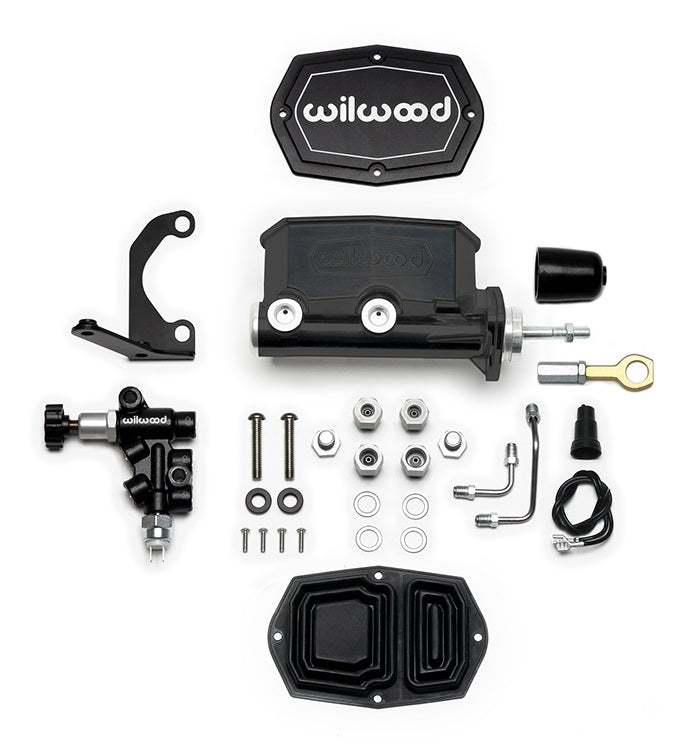 TANDEM COMPACT MC & VALVE,7/8",64-73 MUSTANG,BLACK