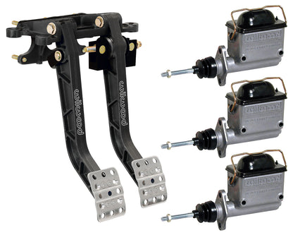 BRAKE & CLUTCH PEDALS,SWING,6.25:1,W/ 3 MASTER CYLINDERS,3/4",7/8",1"