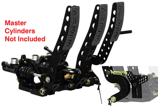 TRIPLE FLOOR MOUNT PEDAL ASSEMBLY WITH THROTTLE LINKAGE,FOR FRONT ENGINE CARS