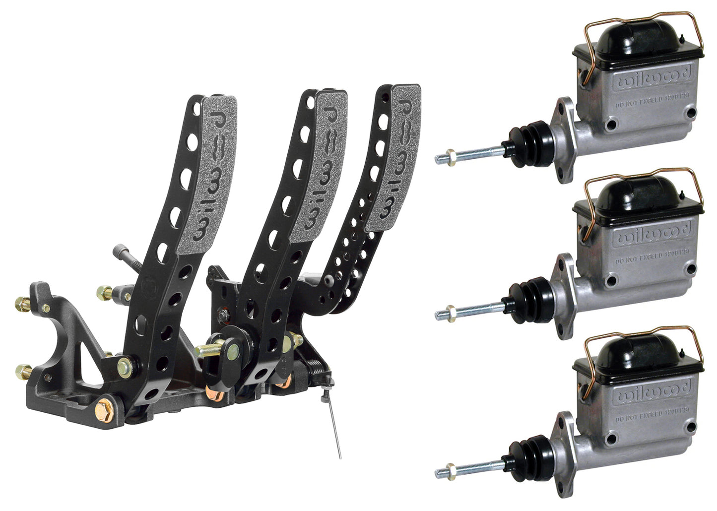 BRAKE CLUTCH & THROTTLE PEDAL,FLOOR,5.25:1,THROTTLE LINK,3 M/C,3/4",7/8",1"