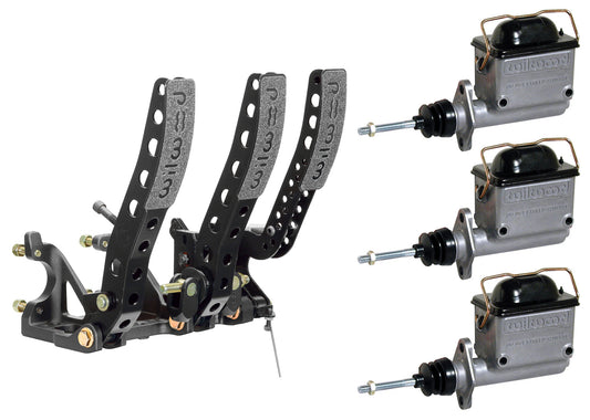BRAKE CLUTCH & THROTTLE PEDAL,FLOOR,5.25:1,THROTTLE LINK,3 M/C,3/4",7/8",1"