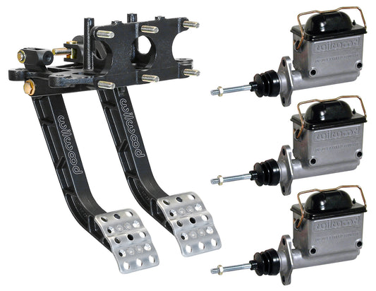 BRAKE & CLUTCH PEDALS,REVERSE SWING,5.1:1,W/ 3 MASTER CYLINDERS,3/4",7/8",1"