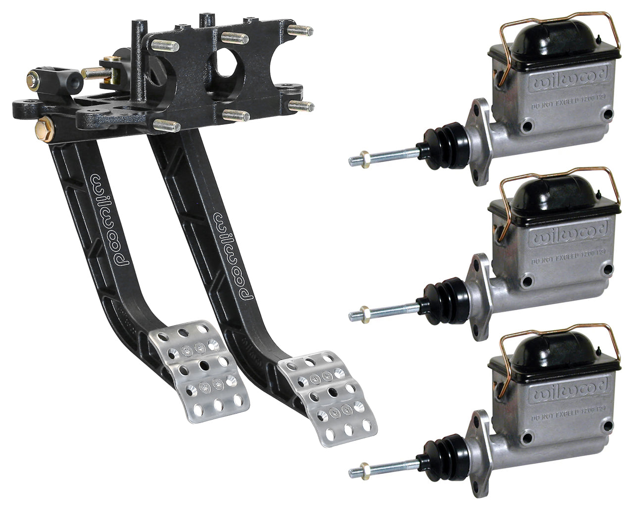 BRAKE & CLUTCH PEDALS,REVERSE SWING,STAGGERED,3 MASTER CYLINDERS,3/4",7/8",1"