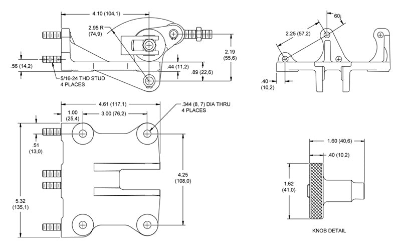 PEDAL MOUNT & BALANCE BAR,DUAL MASTER CYLINDER,60°