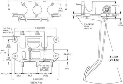 DUAL REVERSE MOUNT SWING PEDAL,SHORT