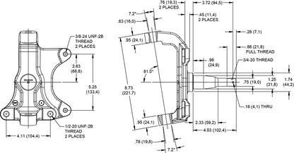 WWE PRO SPINDLE PAIR,64-72 AFX,2" DROP