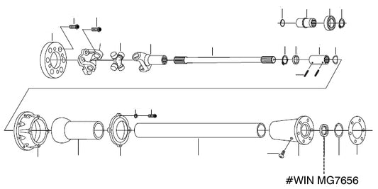 SNAP RING,TORQUE TUBE,MIDGET