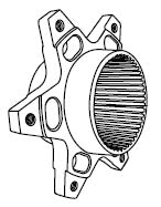 ROTOR MOUNT FLANGE ONLY,6 X 5.50,MIDGET