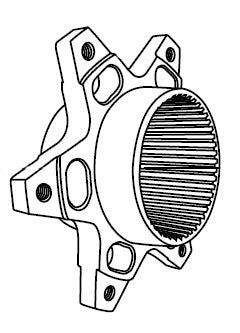ROTOR MOUNT FLANGE ONLY,6 X 5.50,MIDGET