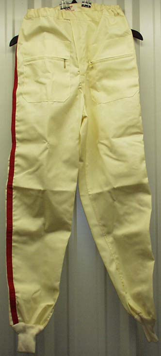 SPUN NOMEX PANTS WHITE/RED STRIPE M