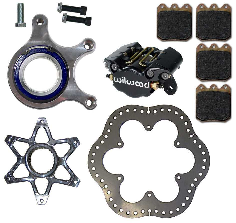 REAR BRAKE SET,CALIPER,BIRDCAGE,ROTOR,MT