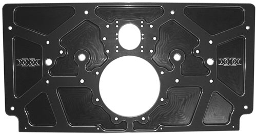 MOTOR PLATE,REAR,RAISED RAIL,BLACK